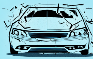 A damaged car with a broken engine and visible signs of severe accident