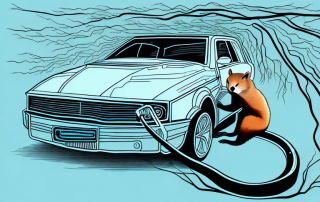 A marten biting into a car's wiring system