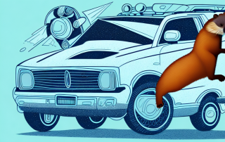 A marten causing damage to a car's engine