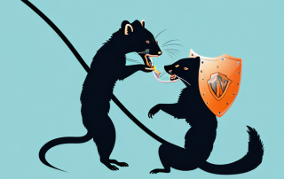 A marten biting into a car wire