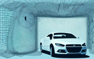 A car parked safely in a garage