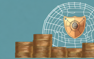 A safety net under a stack of coins