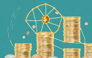 A safety net under a stack of coins