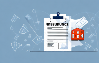 A canceled insurance policy document with a house icon in the background