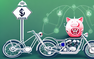 A motorcycle with a piggy bank on the seat