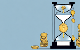 A cancelled insurance policy document beside a running hourglass and a symbolic representation of a loan