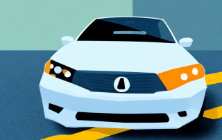 A car with l-plates on a road