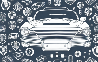 A car with a shield symbolizing protection
