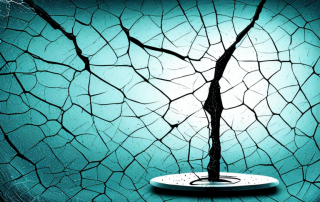 A car windshield with visible cracks and chips