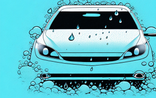 A car partially covered by a protective cover