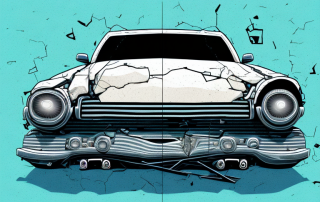 A wrecked car with visible damages