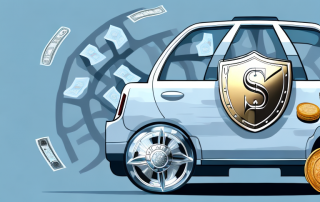 A car protected under a shield symbolizing protection