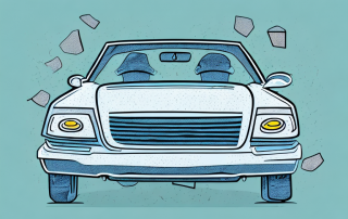 A car missing from a parking spot with broken glass on the ground