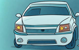 A car with a broken window and a visible insurance policy on the dashboard