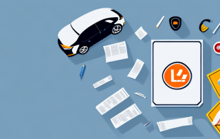 A car with a learner's 'l' sign on it