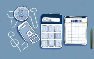 A car in a garage with a calendar and a calculator nearby