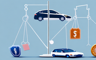 Several different types of cars with price tags hanging off them