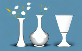 A broken vase next to a shiny
