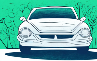 A car with a cracked windshield