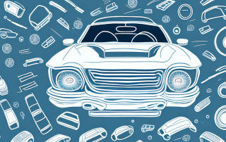 Various car parts like the windshield