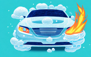 A car under a protective shield