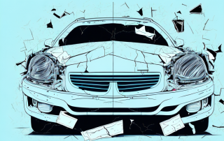 A damaged car with a half-repaired side