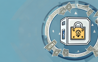 A safe box with a money stack inside