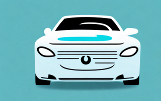 A car with a percentage symbol hovering above it