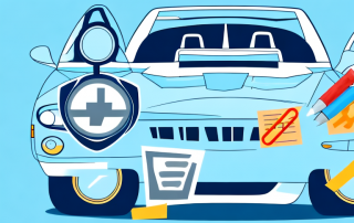 A car with a protective shield around it