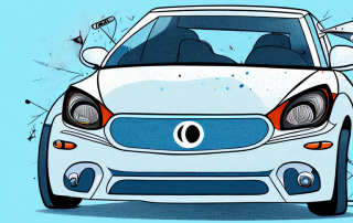 A car with minor damages being fixed using smart repair tools
