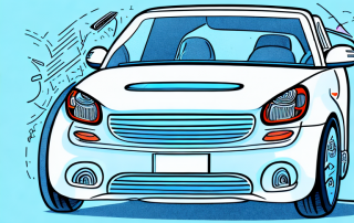 A car with minor damages being repaired by smart repair tools
