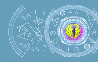 A car with different mathematical symbols and equations floating around it