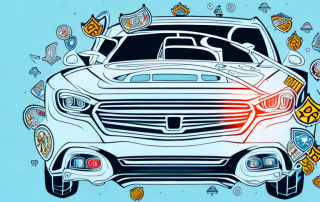 A car with a shield symbolizing protection