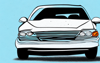 A parked car with visible scratches and dents