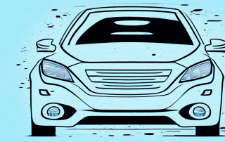 A car with symbolic protection shields surrounding it