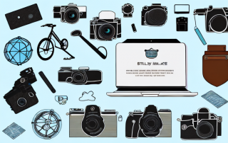 A variety of items like a bicycle
