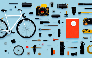 Various items like a bicycle