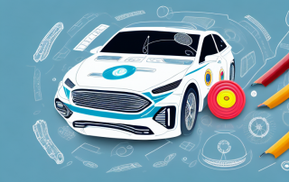 A car with various parts highlighted to represent different types
