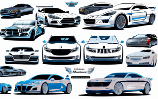 Several different models of cars