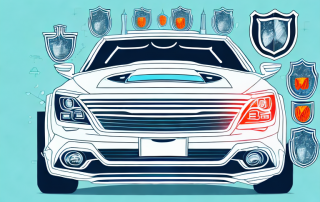 A car with a protective shield symbolizing full comprehensive insurance