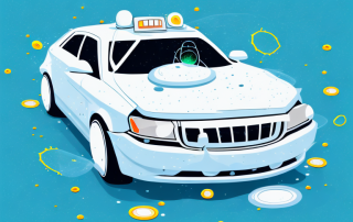 A pristine car with a protective bubble around it