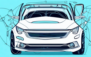 A car with a protective shield around it