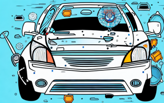 A car with a shield symbolizing protection