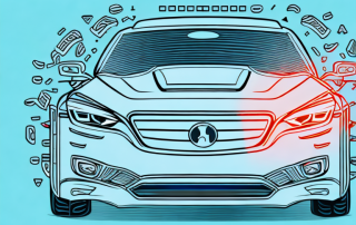 A car with a shield symbolizing protection