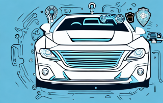 A car equipped with advanced security features like an alarm system and steering wheel lock