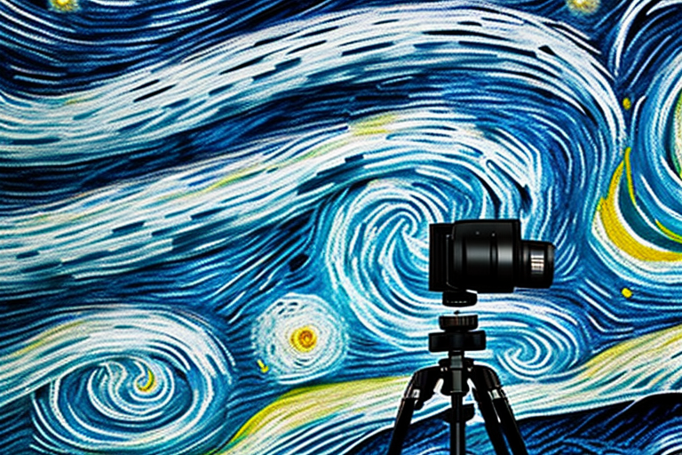 A canon camera on a tripod