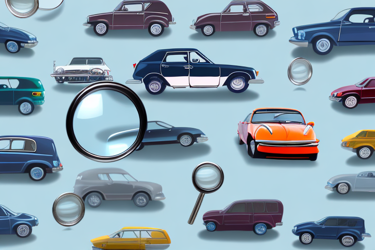 Several small cars in different colors