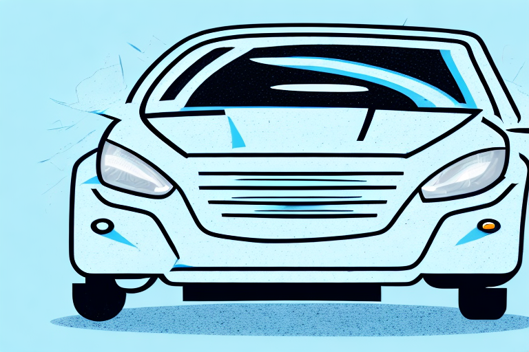 A car with visible signs of damage such as a broken windshield and dents