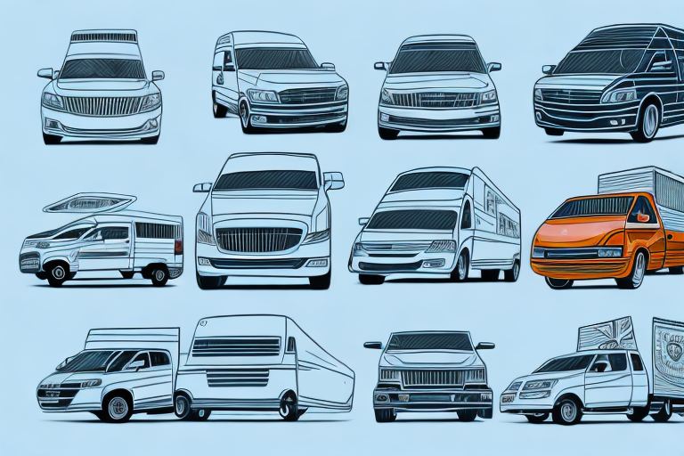 Several different types of company cars