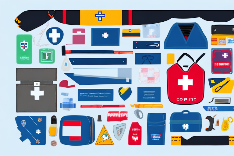 An open car trunk filled with essential items like a first aid kit